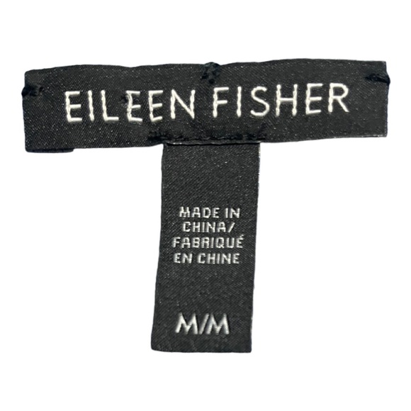 Eileen Fisher womens V-Neck organic linen cotton blend sweater top medium - Picture 12 of 13